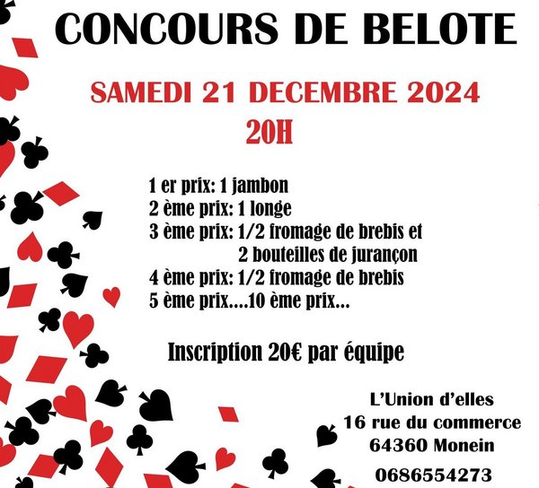 Concours de belote - MONEIN