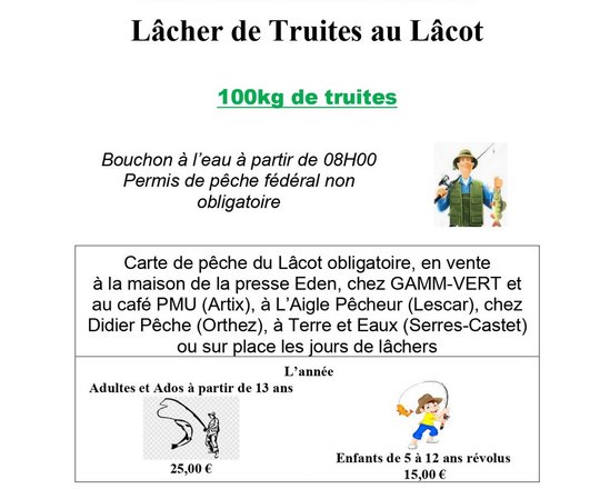 Lâcher de truites - ARTIX