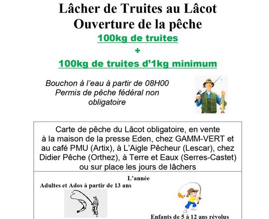 Lâcher de truites - ARTIX